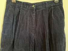 Vtg LL BEAN Womens 12  Hi Rise 90s Pleated Mom Jean Corduroy Pants Sz 10 30  