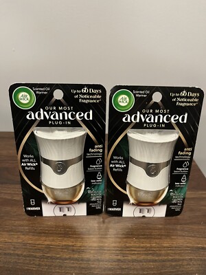 NEW Air Wick Advanced Plug in Scented Air Freshener Essential Oils Warmer, 2 Ct