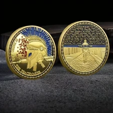 Police Thin Blue Line Challenge Coin Collectable Commemorative Law Enforcement