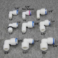 PE Push Fit Male Thread Connector 90� Elbow Drink Dispense Water Filter Ro Unit