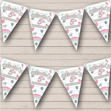 Kids Birthday Doodles Heart Rainbow Butterfly Age Personalised Banner Bunting