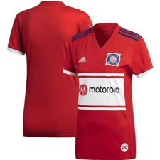 Adidas MLS Chicago Fire Replica Women's Home Jersey Red/White/Navy  