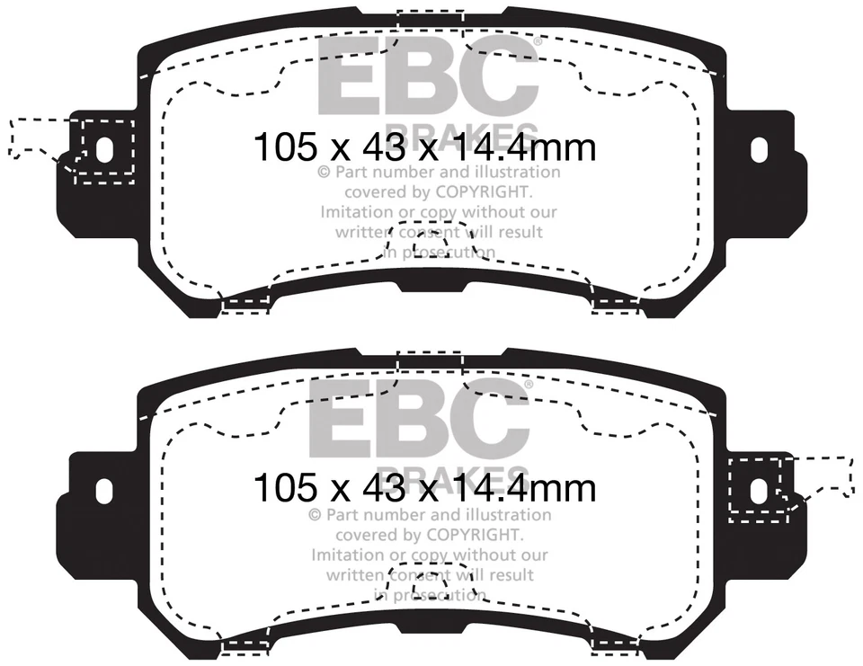 Kit De Freins Arrière EBC B04 Plaquettes Disques Pour Mazda CX-5 (KE, GH) - Photo 2/4