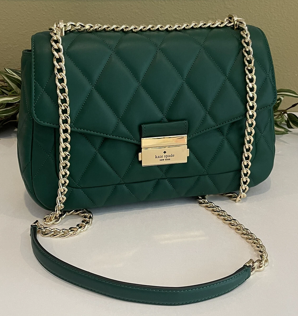 Kate Spade original with white tag (deep green), Luxury, Bags