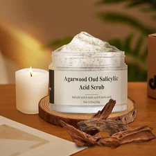 Facial Scrub Microdermabrasion Organic Face Scrubs Exfoliator for Dead Skin Blac