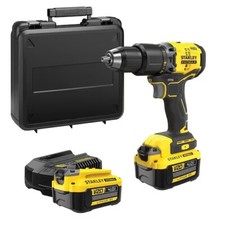 STANLEY 18v  FATMAX V20  Brushless Hammer Drill X2 4Ah Batteries SFMCD715M2KQ-GB
