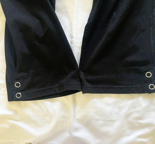 Onque Casuals Ladies Pants Medium Black Tie Waist Hem Detail - Picture 4 of 9