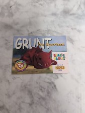 TY Beanie Babies BBOC Card - Series 1 Common Grunt The Razorback