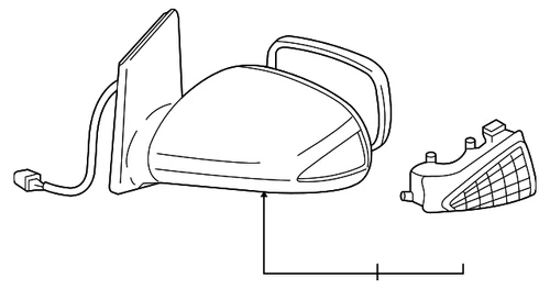 OEM 2006 SCION XA OUTER MIRROR ASSEMBLY PASSENGER SIDE 87910-52740-C0
