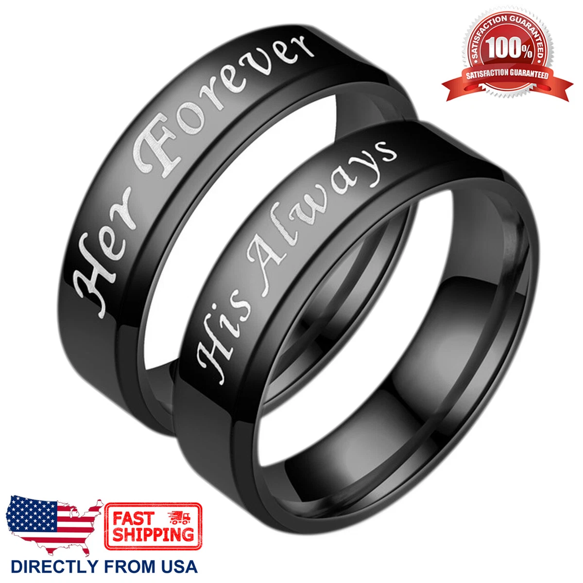Forever and always couple rings sale