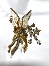 LUNCH AT THE RITZ Angel Pin Brooch And Enhancer Pendant Hard To Find Articulated