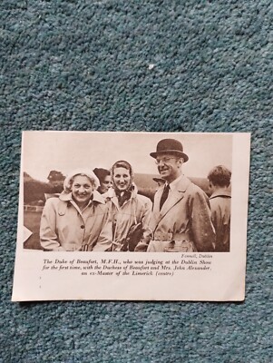 Sk41 Ephemera 1950s Picture Duke Duchess Beaufort Mrs John Alexander 