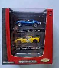 GreenLight Factory 2-Packs - 68 Corvette L-88 and 08 Corvette C6 R - new