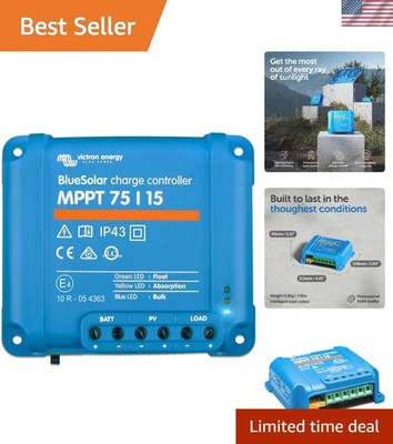 75V, 15 Amp BlueSolar MPPT Solar Charge Controller - Maximize Energy Efficiency