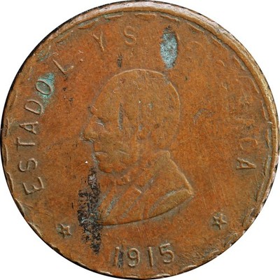 Mexico Revolution 10 Centavos 1915 Oaxaca. KM# 726 (sku15)