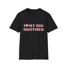 I Love My Big Brother cute family graphic tee, sibling love shirt