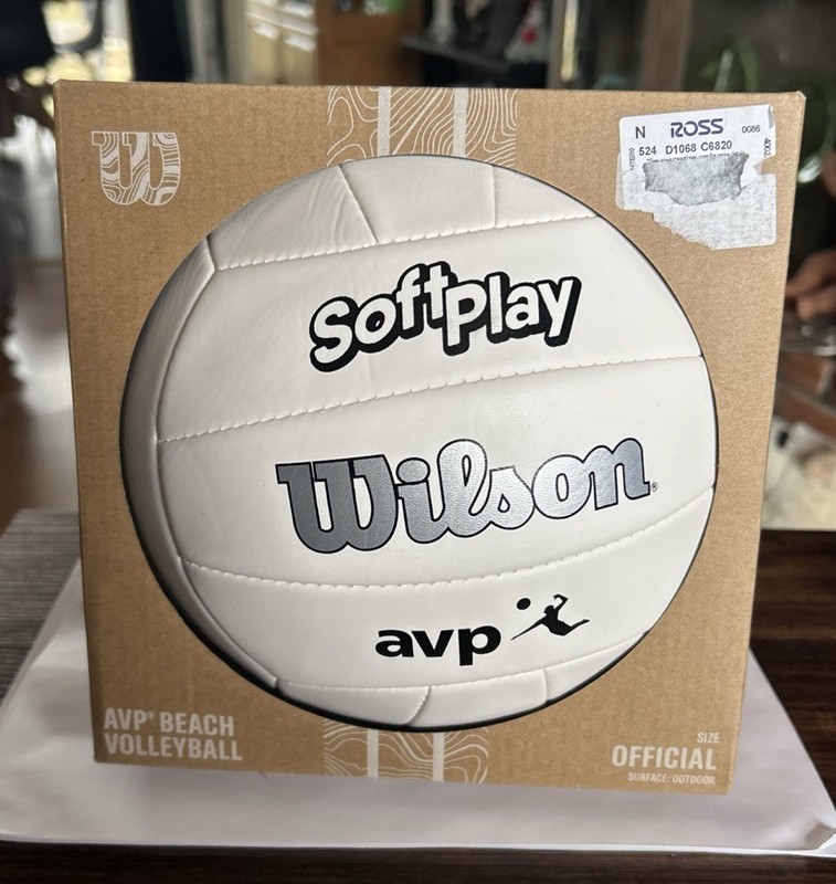Wilson SoftPlay AVP Official Size Volleyball White Beach Volleyball
