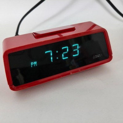 CITIZEN 5RD605 Digital Alarm Clock Flip Tested working space age