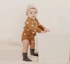 Rylee + Cru  Rust Triangles Knit Bloomer Size 18-24 Month ($40) NEW