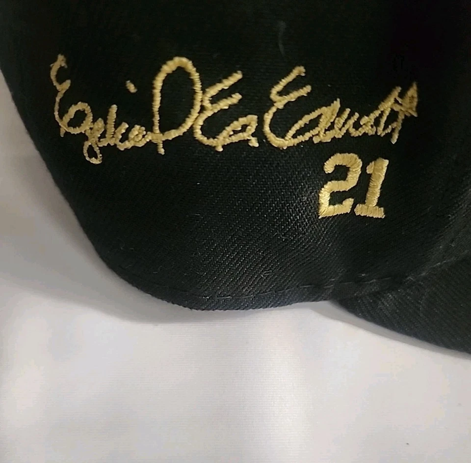 Para hombres New Era Negro Dallas Cowboys Ezekiel Elliott 9FIFTY Sombrero Dorado Snapback Foto 2 de 4