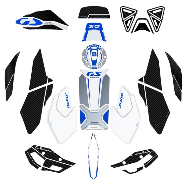 Kit Integral Aufkleber 3D Kompatibel BMW R 1300 GS Light White 2023-2026-image