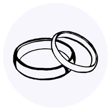 24 x 'Wedding Rings' Stickers (SK00000110)