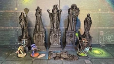 Tabletop Terrain -Statues & Statue Ruins- Warhammer 40K/AOS Compatible -11 PCS