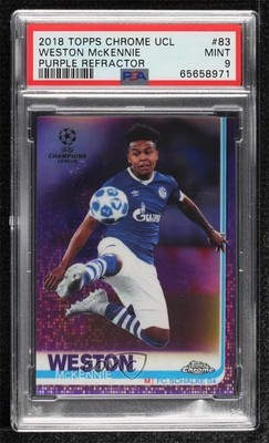 2018 Chrome UEFA Champions League /250 Weston McKennie PSA 9 MINT Rookie RC 0jo3