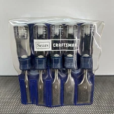 Sears Craftsman 9-36829 5-Piece Wood Chisel Set 1/4" through 1-1/4" USA VTG