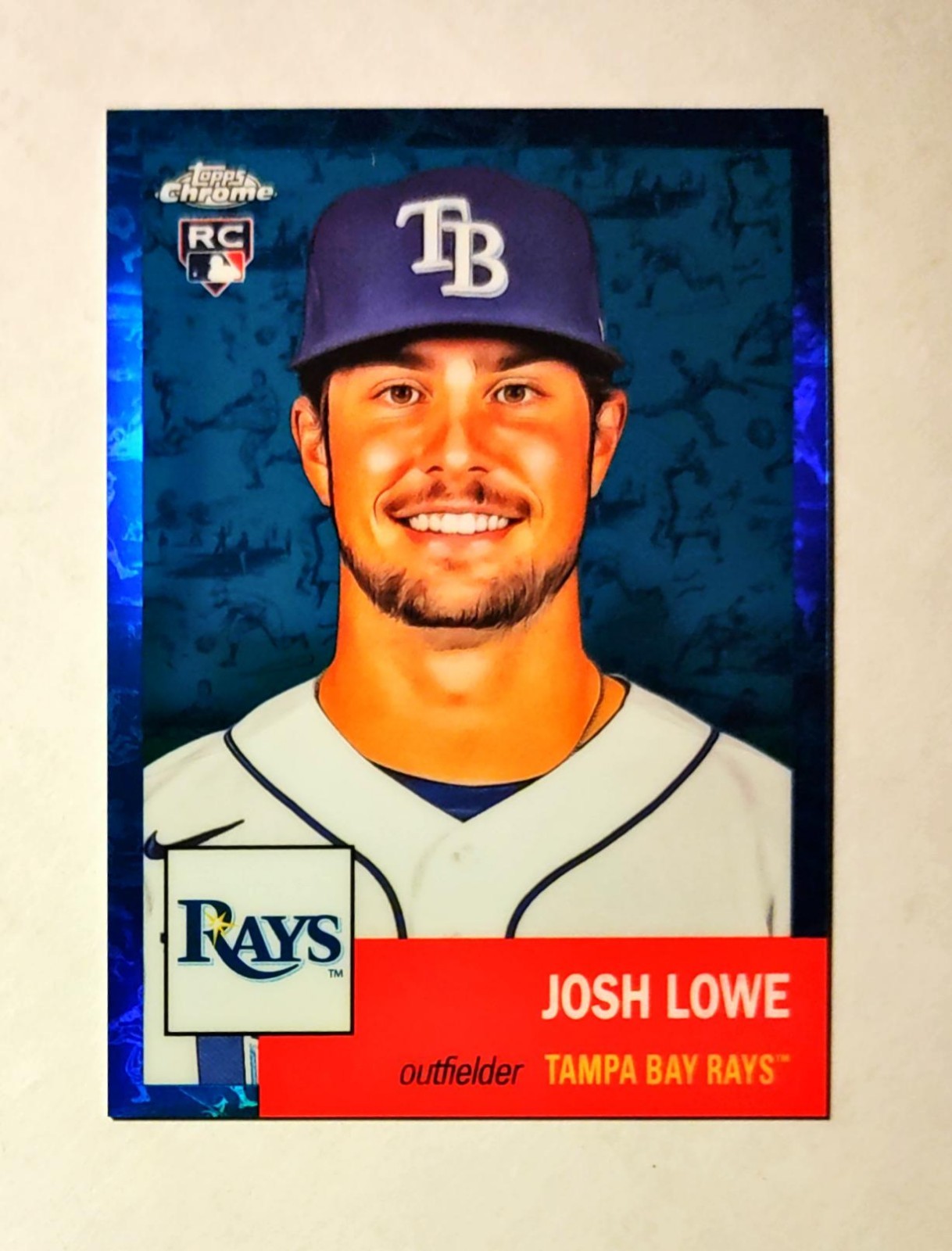 Josh Lowe 2022 Topps Chrome Platinum RC BLUE REFRACTOR 109/199 Toile/White z54