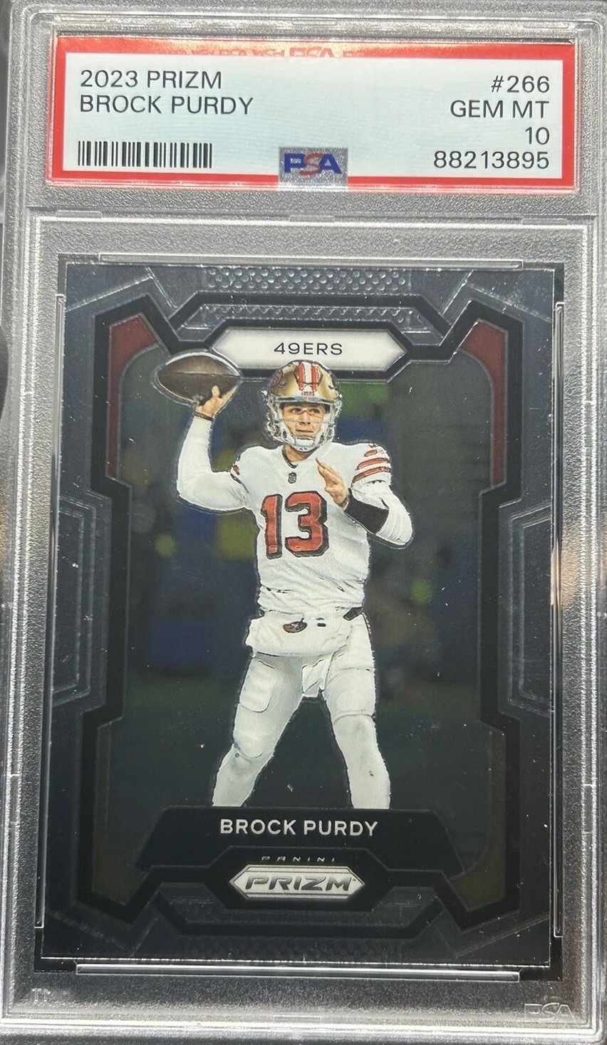 2023 Brock Purdy PSA 10 Silver Prizm + Base San Francisco 49ers 2nd Year Card view 4