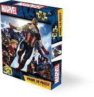 Marvel Avengers Captain America 300Pc 18X12 In 3D Lenticular Puzzle [New Toy]