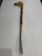 Antique Duck Shoe Horn W/Realistic Duck Head Vintage Shoes Horn