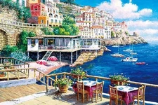 1000-915 Sunny Amalfi Coast by Sam Park, 1000-piece (75 x 50 cm) Jigsaw Puzzle,