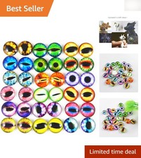 100pcs 10mm Dragon Eye Flatback Glass Cabochons for Mystical Jewelry Crafting
