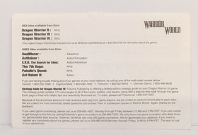 Enix Games Warrior World Newsletter Winter 1993/1994 SNES NES - Free Shipping!