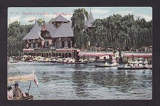 ARGENTINA 1909, Vintage postcard, Tigre-Regatas, sent to Denmark