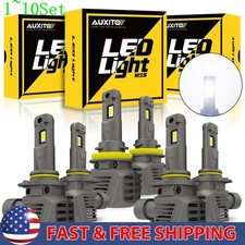 9005h11 Led Headlight Low High Beam Bulbs Super Bright 6500k White 1-10set