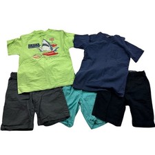 Mixed Brands Outfit Set Boy  s M 8/10 Three Pairs Of Shorts Two Shirts