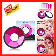 Face Body Paint 6 Colors Hot Pink Cream Washable Formula SFX Halloween Cosplay