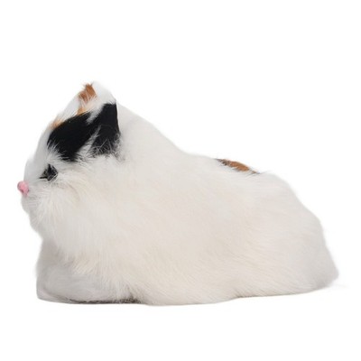 Lifelike Plush Cat Doll Adorable Eyes Opening Doll For Kids Gift Home Decor Neu