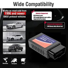 Universal Elm327 Obd2 Code Reader Car Diagnostic Scanner Android Ios 2026 V1.5