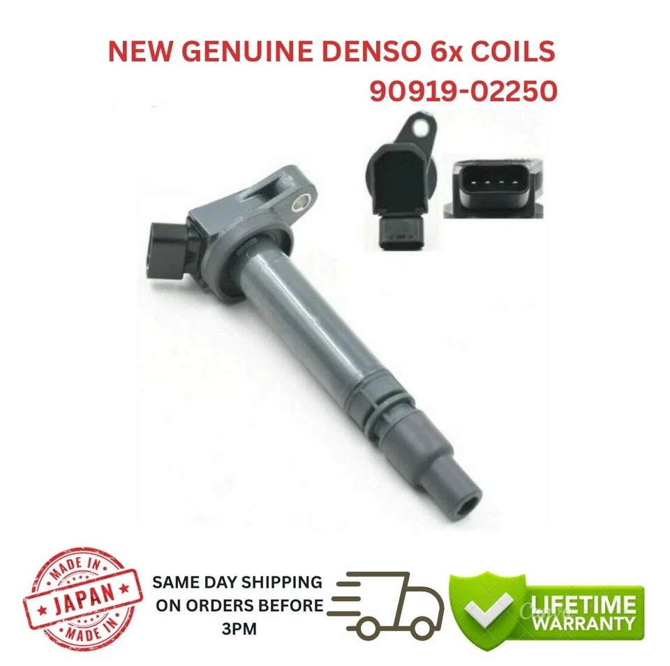 全新 x8 原始设备制造商 电装点火线圈 适用于 2005 - 2020 年 丰田雷克萨斯 I4 V6 V8,90919-02250 — 第 4/4 张图片