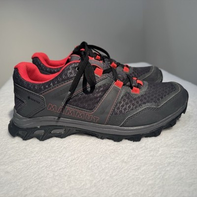 Mammut Girun Low GTX Gore-Tex Hiking Shoes Womens US 7 Black Red Gripex
