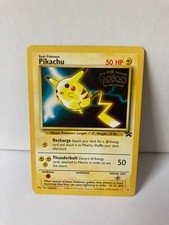 Pikachu #4 Black Star Promo Pokémon Card WOTC 1999 Movie LP