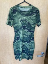 Shein Green Mesh Party Festival Sheer Minidress Size Small