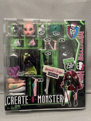 Monster High Create-A-Monster Werewolf & Dragon Pieces Lot  INCOMPLETE 