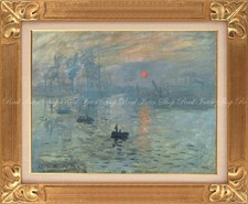 Peel-Off Wall Poster Sticker Full Size Claude Monet  Impression, Sunrise  594 
