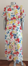 NWT WOMAN RIXO MAXI CASCADE RUFFLE DRESS Size 14 Mock Neck Puff Short Sleeve