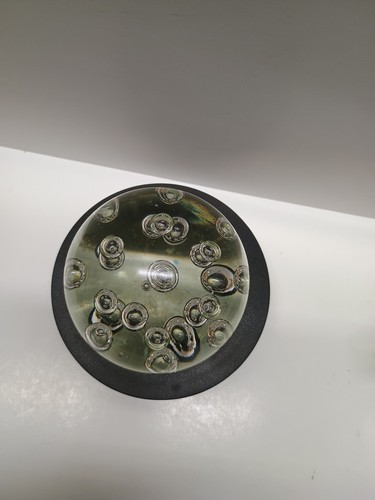 Kunstglas Briefbeschwerer klar Blase Glas 4" hoch - Bild 3 von 4